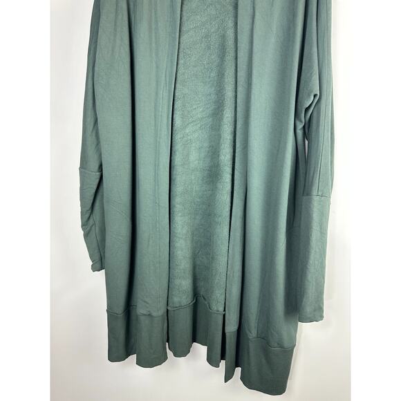 Soma Set WKND Soft Brushed Terry Hooded Cardigan & Jogger 2 Piece Green Medium - Picture 4 of 16